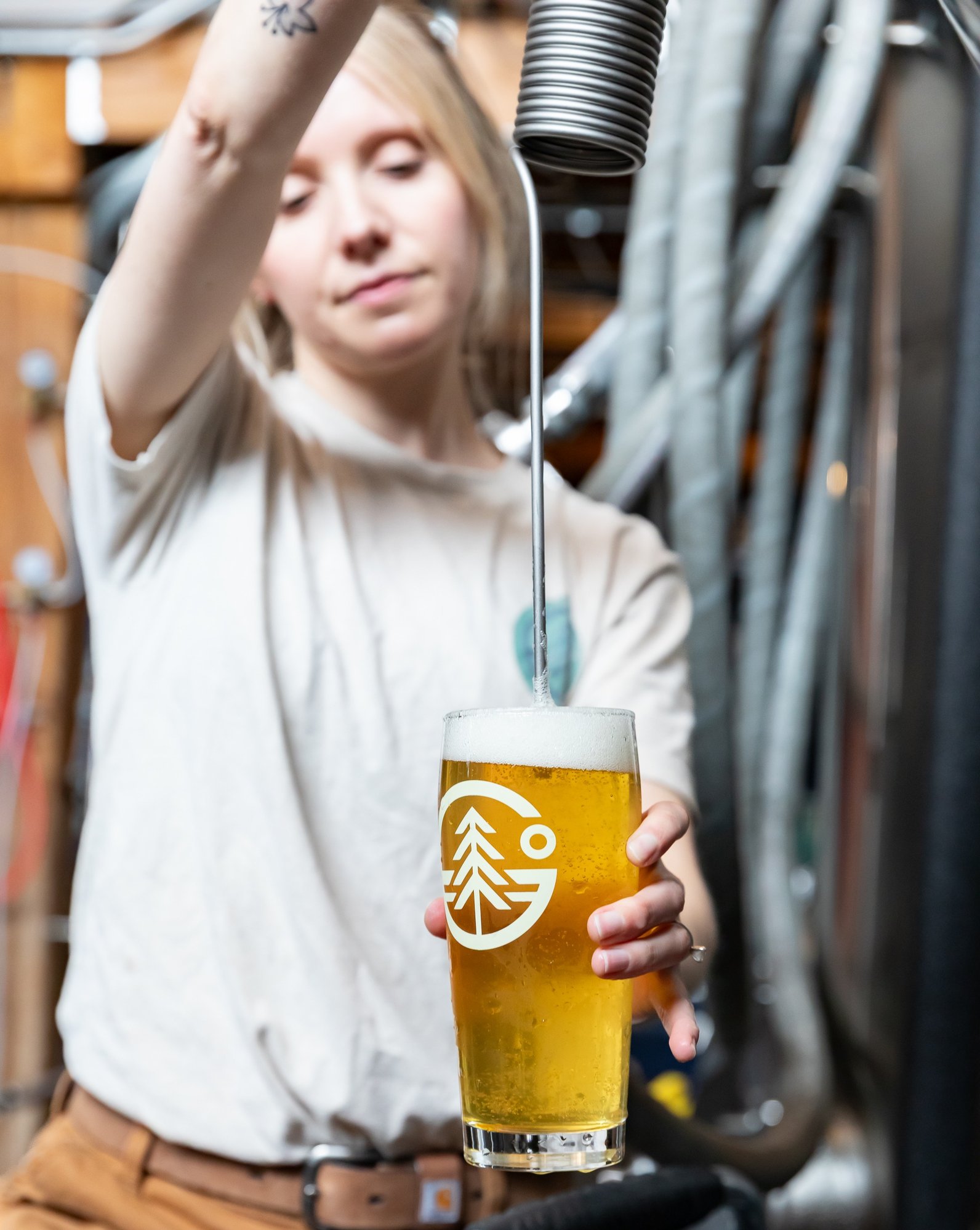 Whitney from Grand Fir Brewing Using Filling Beer Made with Crosby Hops