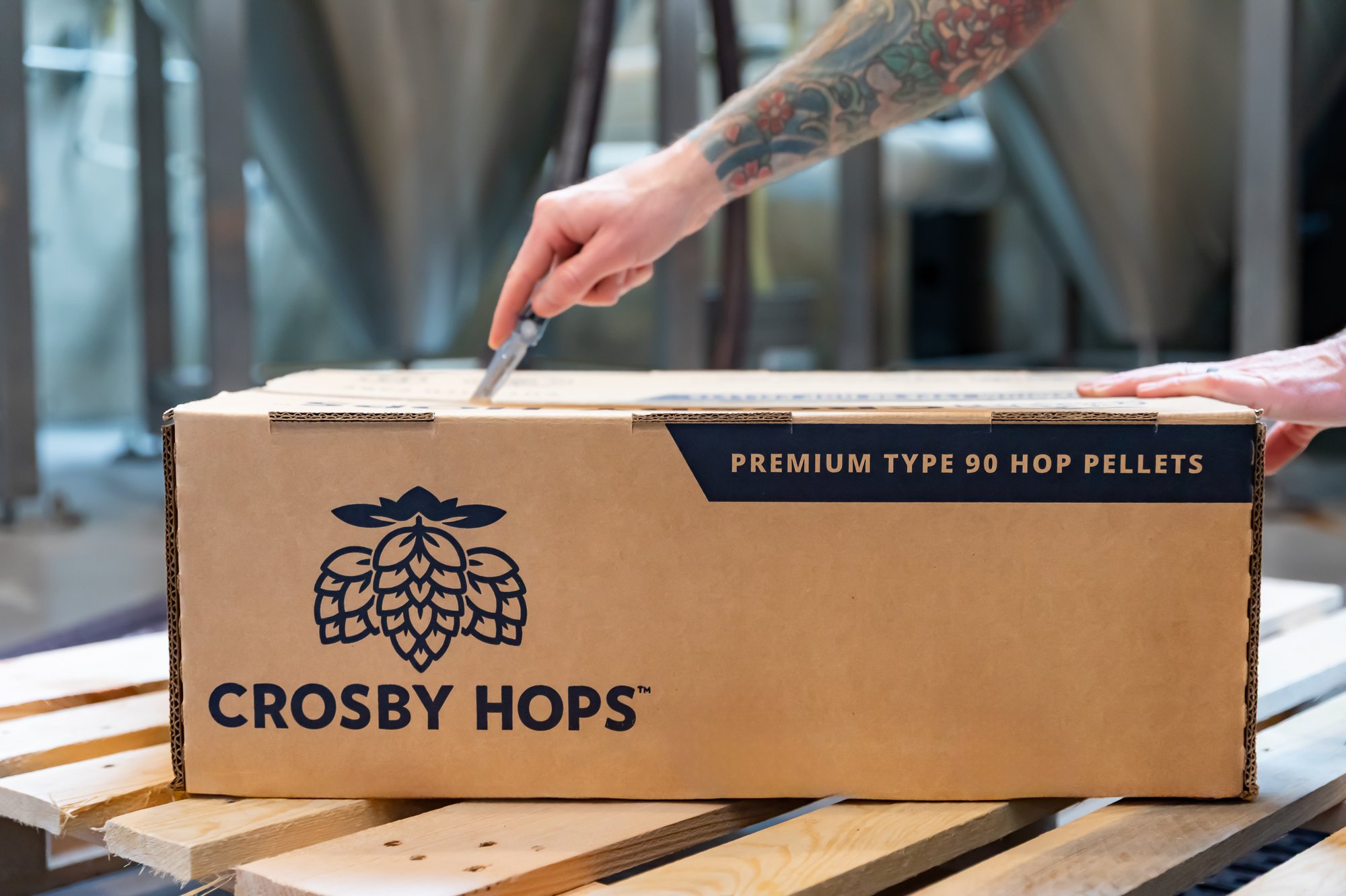 Crosby Hops Premium Type 90 Hop Pellets Box